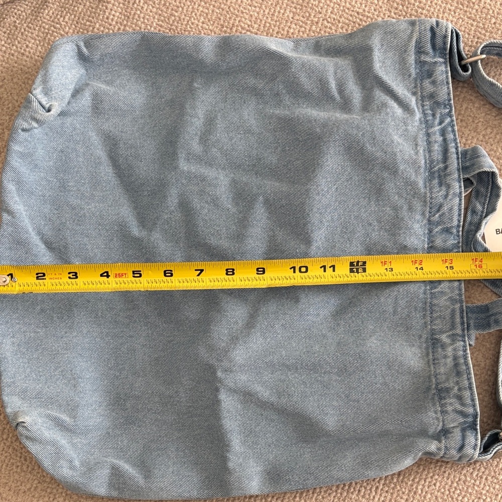 BAGGU Light Blue Denim Duck Tote -NWT - Picture 5 of 10